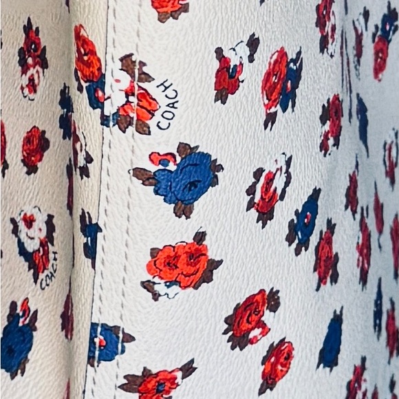Coach White and Blue Floral Tote Bag - Picture 7 of 16